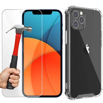 Capa YIOU de Silicone TPU à Prova de Choque e 2 Vidros Temperados para iPhone 13 Pro Max 6.7'' - Transparente - 1