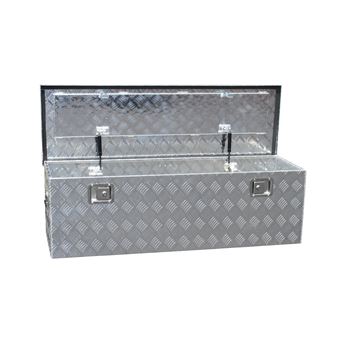 Caixa de Ferramentas ALU Bc-elec NETTB-19 para Armazenamento/ Transporte para Veículo | Alumínio | 124x40x38 cm| 180 L - Cinzento - 1