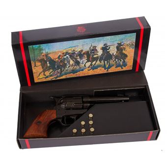 Réplica Denix de revólver calibre 45 4 75 pacificador de metal e madeira - 1