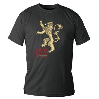 Juego de tronos textil camiseta lannister negra chico talla - 1