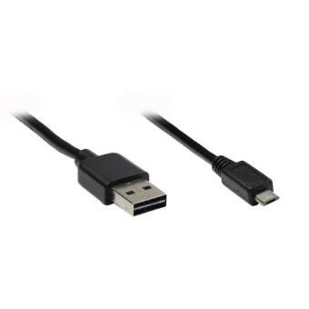 Cabo USB Alcasa USB 2.0 A/micro B, 5m 5m USB A Micro-USB B Preto