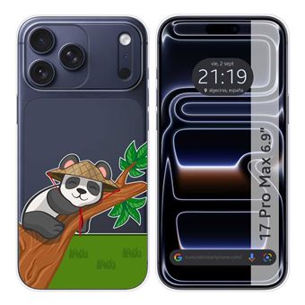 Capa Tumundosmartphone de Silicone Transparente para iPhone 17 Pro Max (6.9) | Desenhos de design de panda - 1