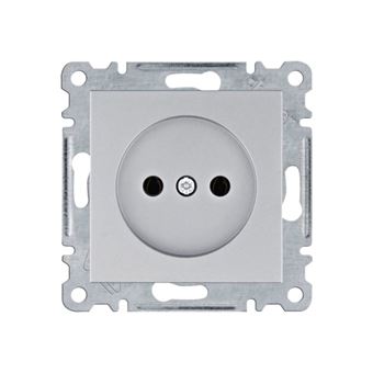 Tomada 2P Prata Lumina Hager - WL1012 - 1