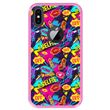 Capa Tpu Hapdey para Iphone X - Xs | Design Padrão de Bolhas Em Quadrinhos 4 - Rosa