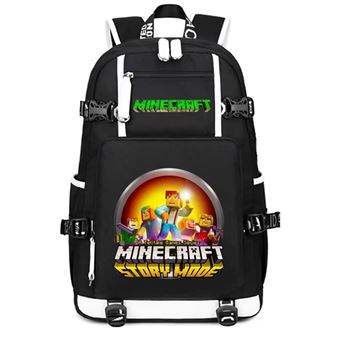 Mochila Escolar DreamWorks | Minecraft | 30 x 14 x 46 cm | Preto 2080 - 1