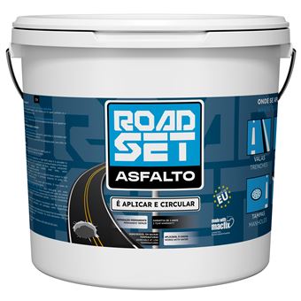 Asfalto Roadset | Reparador de Aplicação a Frio Alcatrão | 15 kg - Preto - 1