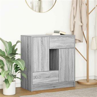 Aparador com gavetas e portas vidaXL | 70,5x34x74,5 cm | sonoma cinzento - 1