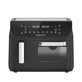 Air fryer e Forno DAM | Capacidade de 12,5L - Compartimento 8,5L + Cesta 4L | Painel digital touchscreen | 2400W | 40x28x31 cm | Preto - 1