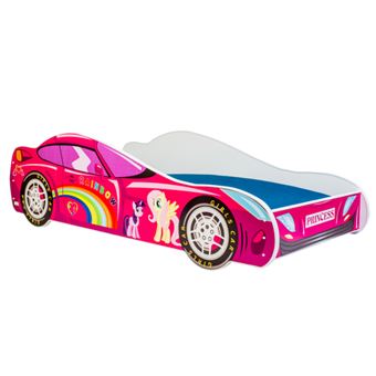 Cama de criança com colchão e estrado incluídos Kobi Pink Car | 160 x 80 cm - 1