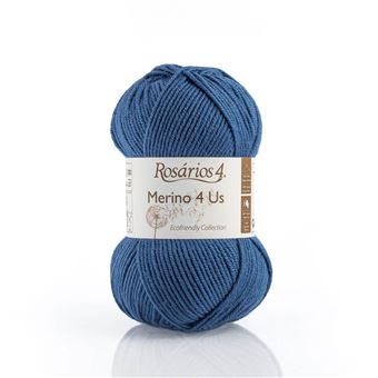 Fio de Lã Rosarios 4 Merino 4 Us | 50G - Azul 13 - 1