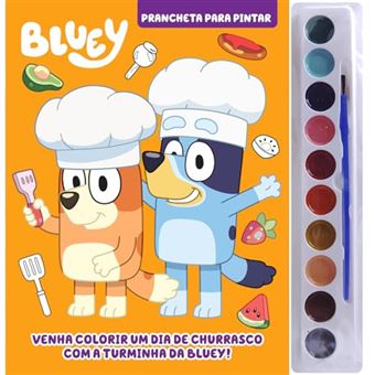 Bluey Prancheta Para Pintar Com Aquarela - 1