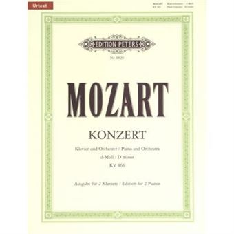 Partitions classique EDITION PETERS MOZART WOLFGANG AMADEUS - CONCERTO NO.20 IN D MINOR K466 - PIANO 4 HANDS Piano - 1