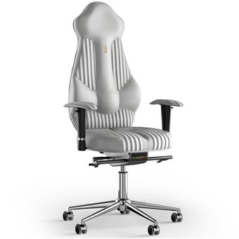 Cadeira de Escritório Ergonómica KULIK SYSTEM Imperial | Couro | Costura de design | Branco - 1