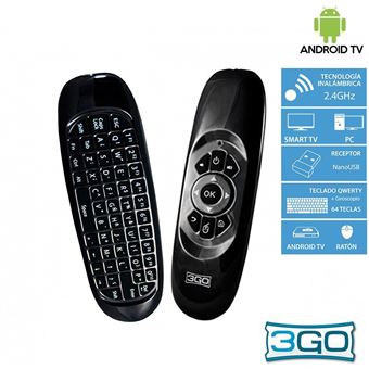 Air Mouse 3GO com Teclado AM 2.4GHz 64 Teclas + Giroscopio - 1