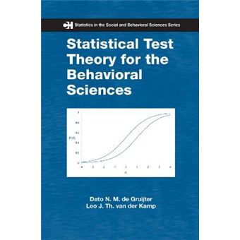 Statistical Test Theory For The Behavioral Sciences Chapman  Hallcrc Statistics In The Social And Behavioral Sciences - 1