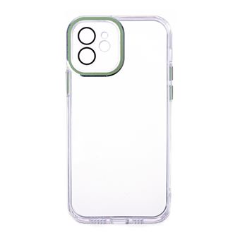 Capa skyhe para Apple iPhone 12 | Clear Chrome Close | Transparente + Verde Claro - 1