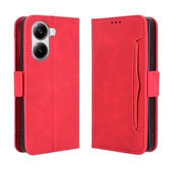 Capa FOXDOCK Protetora para Xiaomi Poco X7 Pro 5G | Suporte e Flip de couro PU | À Prova de Choque | Vermelho - 1