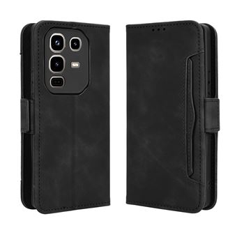 Capa FOXDOCK Protetora para Infinix Note 50 Pro 4G | Suporte e Flip de couro PU | À Prova de Choque | Preto - 1