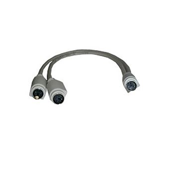 Cabo Separador de Teclado e Rato PS2 BeMatik MiniDIN Macho para Fémea Duplicação de Pinos - 1