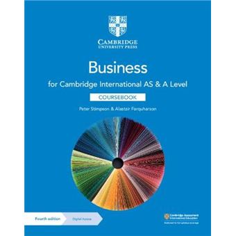 Cambridge International As  A Level Business Coursebook With Digital Access 2 Years - 1