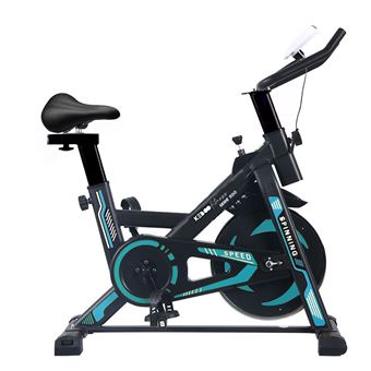 Bicicleta Spinning Estática Keboo Série 500 com Assento ajustável, Volante de 13 kg, Guiador e Visor LCD - Preto - 1