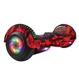 Hoverboard Elétrico MEIQU M6 | Inteligente | 10km/h | LED | Música | Bluetooth - Vermelho - 1