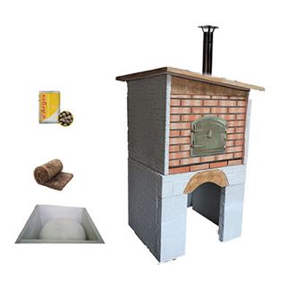 Forno Rústico de Exterior com Base Moldibric Lda Rf 478 | 170 x 98cm | 1300kg - 1