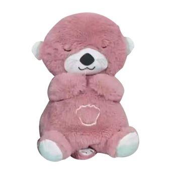 Peluche lontra SZSMART ST02 | Brilha respira música e ajuda a dormir | Rosa - 1
