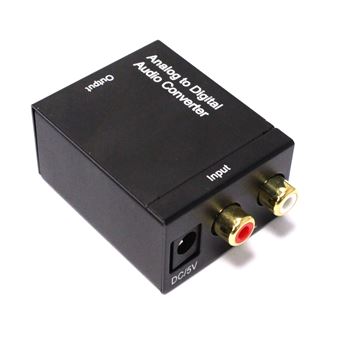 Conversor BeMatik de Áudio Analógico para Digital com 2XRCA para Toslink e Coaxial - 1