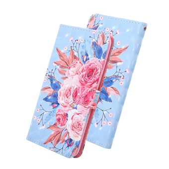 Capa Magunivers Pu Decoração com Pontos de Luz Padronizada com Suporte Magnético Flor Bonita para Samsung Galaxy A31