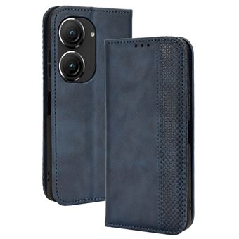 Capa FOXDOCK para Asus Zenfone 9 | Fecho Magnético | Estampado Vintage | Pele PU | Compartimentos para Cartões | Azul - 1