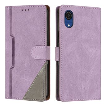 Capa FOXDOCK para Samsung Galaxy A03 Core | Fecho Magnético | Pele TPU Macia | 3 Compartimentos para Cartões | Função de Suporte | Roxo - 1