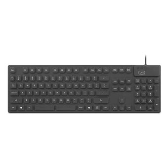 Teclado com Fios 1Life 1IFEKBCLEANBBK | Idioma: Português | Preto - 1