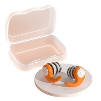 Tampões de Silicone para os Ouvidos BAYKAR | Crianças | Antirruído | Impermeáveis | QT13 | Laranja - 1