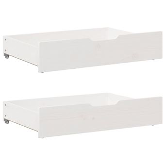 Gavetas para cama vidaXL | 2 Peças | 80x55x17 cm | pinho maciço branco - 1
