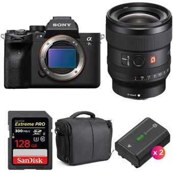 Câmara Sony Alpha a7S III + FE 24mm f/1.4 GM + SanDisk 128GB Extreme PRO UHS-II SDXC 300 MB/s + 2 NP-FZ100 + Bolsa - Preto - 1