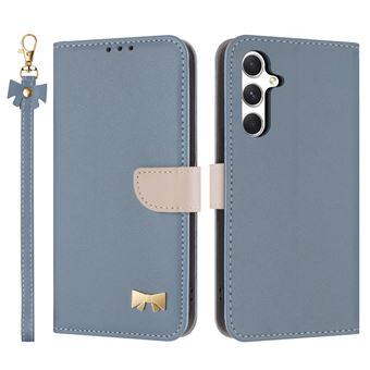 Capa Flip FOXDOCK para Samsung Galaxy A14 4G/5G | Tipo Carteira | Couro | 3 Compartimentos para Cartões | Azul claro - 1