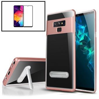 Kit Phonecare | Capa Spigen Crystal Hybrid + Película de Vidro Temperado Full Cover para Samsung S9 Plus - Rosa - 1