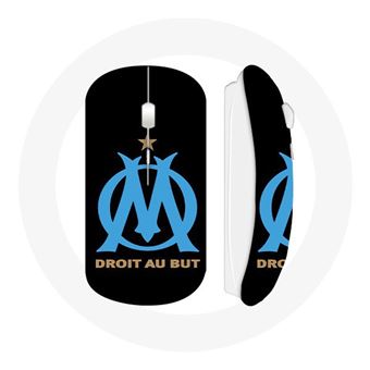 Rato Wireless Maniacase Logotipo do Olympique de Marseille Fundo Preto - 1