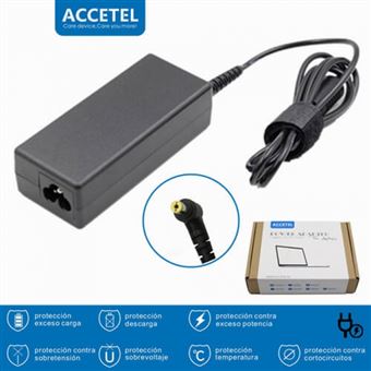 Carregador Accetel | Compatível com Acer Aspire One Series | 19 V | 2.1A | 40 W | 5.5x1.7 mm  - Preto - 1