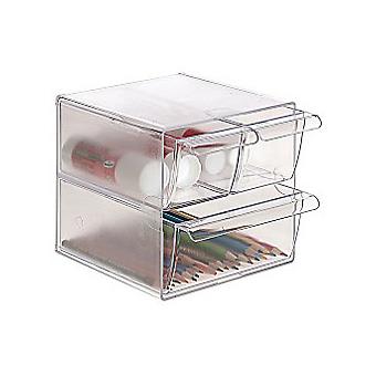 Tabuleiro 2000 Cubo Transparente 2 Cajones Pequeños E 1 Cajón Grande 15,5 (A) X 15,5 (H) X 19 (P) Cm - 1