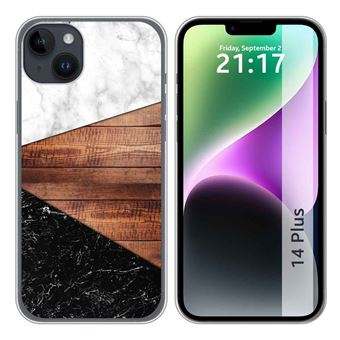 Capa Tumundosmartphone de silicone para iPhone 14 Plus (6.7) design Marble 11 Drawings - 1