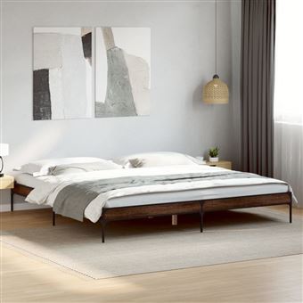 Estrutura de cama vidaXL | 200x200cm | derivados madeira/metal - 1
