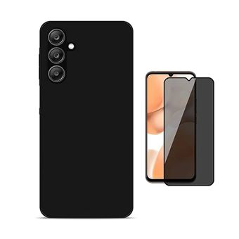 Kit Película de Vidro Temperado Privacidade + Capa Proteção Silicone GIFT4ME para Samsung Galaxy A17 | Preto - 1