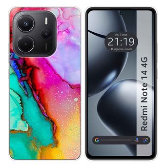 Capa TUMUNDOSMARTPHONE de silicone para Xiaomi Redmi Note 14 4G Design de mármore 15 desenhos - 1