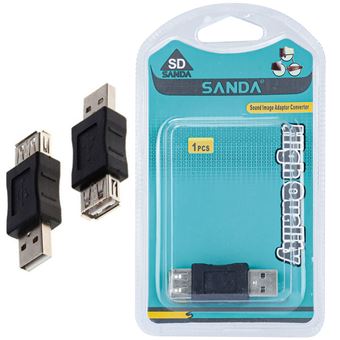 Adaptador USB 2.0 F Para M Sanda SD-8001 - Preto - 1