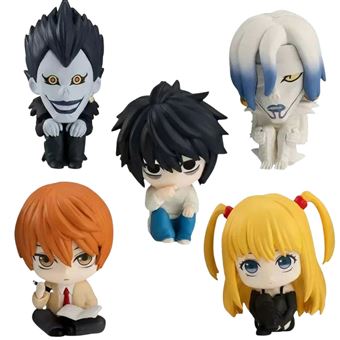Pack 5 x Figuras Antiimpacto Death Note | Light L Ryuk Misa Rem | 4 cm | PVC - 1