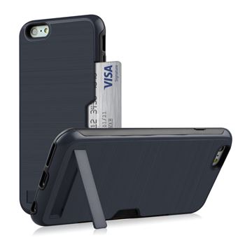Capa Magunivers TPU suporte para cartão de kickstand azul escuro para Apple iPhone 8/7 4.7 inch