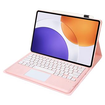 Capa com Teclado Bluetooth FOXDOCK para Xiaomi Pad 7S Pro 12.5 | Teclas Quadradas | Função Touchscreen | Rosa - 1
