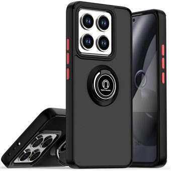 Capa fosca TUMUNDOSMARTPHONE com borda preta e anel giratório 360 para Xiaomi 14T 5G - 1